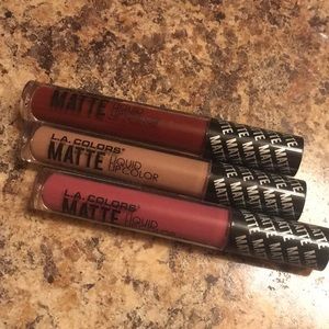 Three unused liquid lipsticks